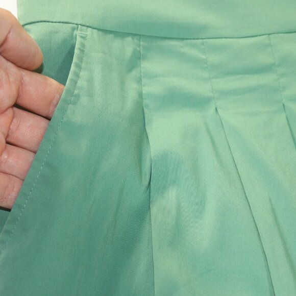 BCBG Chiffon Pleated Green Skirt Size 4 - Picture 4 of 11